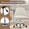Armloser Drehstuhl Höhenverstellbarer Schminkstuhl Bürostuhl Homeoffice Stuhl Beige Bild 4