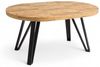 Massiver ausziehbarer Esstisch, Industrial-Look, Runder Tisch Ø100/200 cm Craft Eiche Bild 4