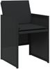 vidaXL 9-tlg. Garten-Essgruppe mit Kissen Schwarz Poly Rattan 3277722 Bild 5