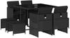vidaXL 9-tlg. Garten-Essgruppe mit Kissen Schwarz Poly Rattan 3277722 Bild 2