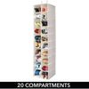 mDesign Hängeregal Organizer Aufbewahrung 20 Fächer Kunststoff Blau / Beige Bild 4