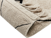 Teppich Baumwolle beige schwarz 160 x 230 cm geometrisches Muster Kurzflor ERLER Bild 5