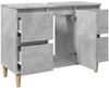 vidaXL Waschbeckenunterschrank Betongrau 80x33x60 cm Holzwerkstoff 857125 Bild 5