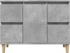 vidaXL Waschbeckenunterschrank Betongrau 80x33x60 cm Holzwerkstoff 857125 Bild 4