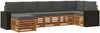 vidaXL Ecksofa Set 7 pcs Natur und Anthrazit Massivholz Akazie 3384633 Bild 2
