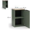 Kommode Wido Grün 50 x 80 cm mit Regal Vicco Bild 2