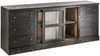 Signature 'AMSTERDAM' Sideboard aus Massivholz und Glas - Schwarz Bild 4