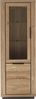 Vitrine >GRENO< in natur geölt, Wildeiche teilmassiv - 72x200x40cm (BxHxT) Bild 2