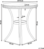 Gartentisch Rattan schwarz weiß ø 70 cm RIFREDDO Bild 2
