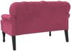 vidaXL Sitzbank mit Rückenlehne Weinrot 119,5x64,5x75 cm Samt 372160 Bild 5