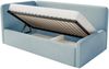 Selsey 'Fanko' Kinderbett 90x200 cm mit Rausfallschutz, Matratze, Kopfteil links, Samt, Hellblau Bild 4