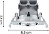 LED Einbaustrahler Decke 2er Set eckig schwenkbar dimmbar Chrom glänzend 5,5W Bild 4