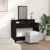 vidaXL Schminktisch mit Regal Schwarz Eichen-Optik 100 x 41 x 140 cm 865146 Bild 4