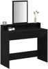 vidaXL Schminktisch mit Regal Schwarz Eichen-Optik 100 x 41 x 140 cm 865146 Bild 3