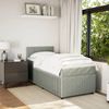 vidaXL Boxspringbett mit Matratze Hellgrau 90x200 cm Samt 3289950 Bild 4