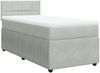 vidaXL Boxspringbett mit Matratze Hellgrau 90x200 cm Samt 3289950 Bild 3