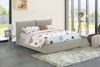 Dmora Arcole Doppelbett, Bettkasten mit Stoffbezug, 100 % Made in Italy, Öffnung vorne, inklusive Matratze 160 x 200 cm, Beige Bild 2