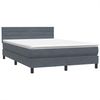 vidaXL Boxspringbett mit Matratze & LED Dunkelgrau 160x210 cm Samt 3316984 Bild 5