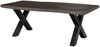 Baumtisch Mango 180x90x77 grau lackiert / X-Beine anthrazit glänzend FREEFORM 5 Bild 1