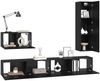 vidaXL TV-Schrankset 4 pcs Schwarz Eichen-Optik Holzwerkstoff 3393328 Bild 3