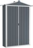 vidaXL Gerätehaus Grau 116x45x175 cm Verzinkter Stahl 46302 Bild 2