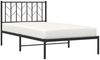 vidaXL Bettgestell mit Kopfteil Metall Schwarz 100x190 cm 374431 Bild 3