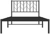 vidaXL Bettgestell mit Kopfteil Metall Schwarz 100x190 cm 374431 Bild 5