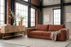 KAWOLA Sofa AMINA 3-Sitzer Stoff cognac 82 x 101 x 228 cm Bild 5