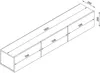 Vente-unique - VIKILA TV Möbel Holz, Platte BeigeWeiß - B 29,5 cm x H 29,5 cm x L 180 cm Bild 4