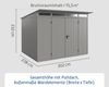 Hörmann Ecostar Metall-Gerätehaus Trend mit Pultdach Typ 3, 238x303 cm , graualuminium, 7,2 m²,2-flüglige Tür Bild 3