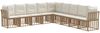 vidaXL Outdoor-Sofagarnitur Natur Polyester 3437488 Bild 2