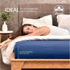 leevitex® Boxspringbett & Wasserbett Spannbettlaken | 100% Baumwolle | Markenqualität | Ökotex | 200x220 cm + 40 Steg - Navyblau/Marine Bild 4