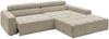 KAWOLA Sofa RENO Ecksofa Feincord beige mit motorischem Sitzvorzug Longchair rechts 68 x 217 x 258 cm Bild 5
