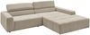 KAWOLA Sofa RENO Ecksofa Feincord beige mit motorischem Sitzvorzug Longchair rechts 68 x 217 x 258 cm Bild 4