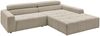 KAWOLA Sofa RENO Ecksofa Feincord beige mit motorischem Sitzvorzug Longchair rechts 68 x 217 x 258 cm Bild 2