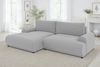 Ecksofa Lounge Schlaffunktion Bettkasten moderne L-Couch Ecke Links Hellgrau Bild 2