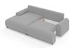 Ecksofa Lounge Schlaffunktion Bettkasten moderne L-Couch Ecke Links Hellgrau Bild 3