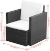 vidaXL Gartenstuhl mit Polstern und Kissen Poly Rattan Schwarz 42669 Bild 5
