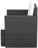 vidaXL Gartenstuhl mit Polstern und Kissen Poly Rattan Schwarz 42669 Bild 3