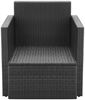 vidaXL Gartenstuhl mit Polstern und Kissen Poly Rattan Schwarz 42669 Bild 4