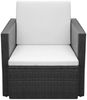 vidaXL Gartenstuhl mit Polstern und Kissen Poly Rattan Schwarz 42669 Bild 2