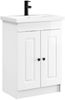 vidaXL Badezimmermöbel-Set Hochglanz Weiß 56 x 37,5 x 81 cm 3404168 Bild 2