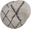 vidaXL Shaggy-Teppich PAMPLONA Hochflor Modern Beige Anthrazit Ø 80 cm 375397 Bild 3