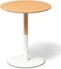 Beistelltisch >Zoe 1< rund, Eiche furniert / weiss - 46x40cm (HxD) Bild 2