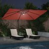 Sonnenschirm, Terrassenschirm mit LED-Lichtleisten Terrakotta 351 x 250 x 253 cm Bild 4