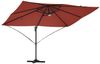 Sonnenschirm, Terrassenschirm mit LED-Lichtleisten Terrakotta 351 x 250 x 253 cm Bild 5
