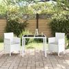 vidaXL Gartenstuhl mit Kissen 2 pcs Weiß 53 x 49 x 85 cm Polypropylen 847460 Bild 3