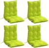 vidaXL Niedriglehner-Auflagen 4 Stk. Knallgrün Oxford-Gewebe 377705 Bild 3