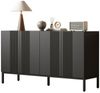 Thanaddo Sideboard Sideboard mit 4 Rattantüren,Linie Buffetschrank, Mehrzweckschrank. Bild 1