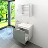 Badmöbel Set Gently 1 V1 Weiß/Grau MDF Waschtisch 60cm mit 1x5W LED / 1x Energiebox Bild 3